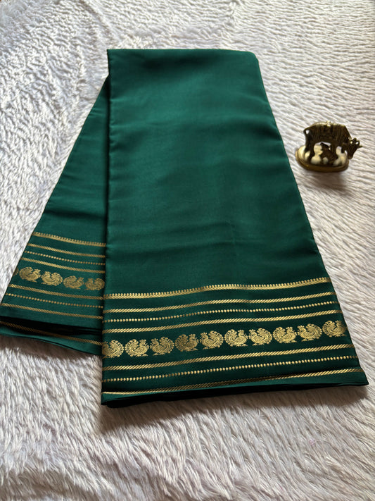 Hamsini : Solid Dark green