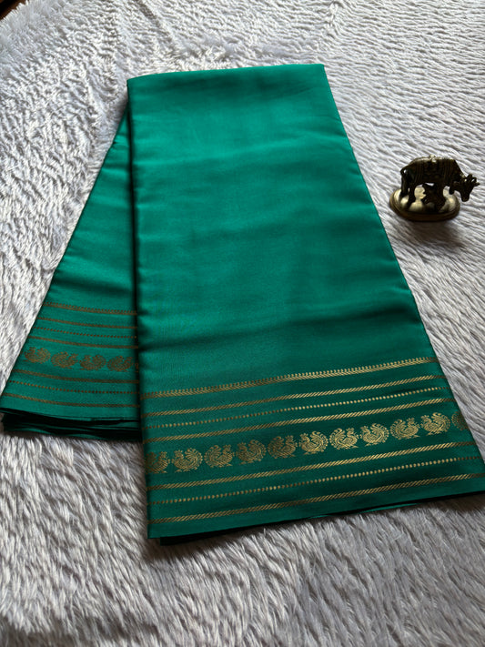 Hamsini : Solid Rama green