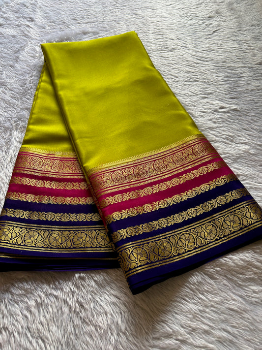 Bindu (3D) : Olive-pink-navy-blue