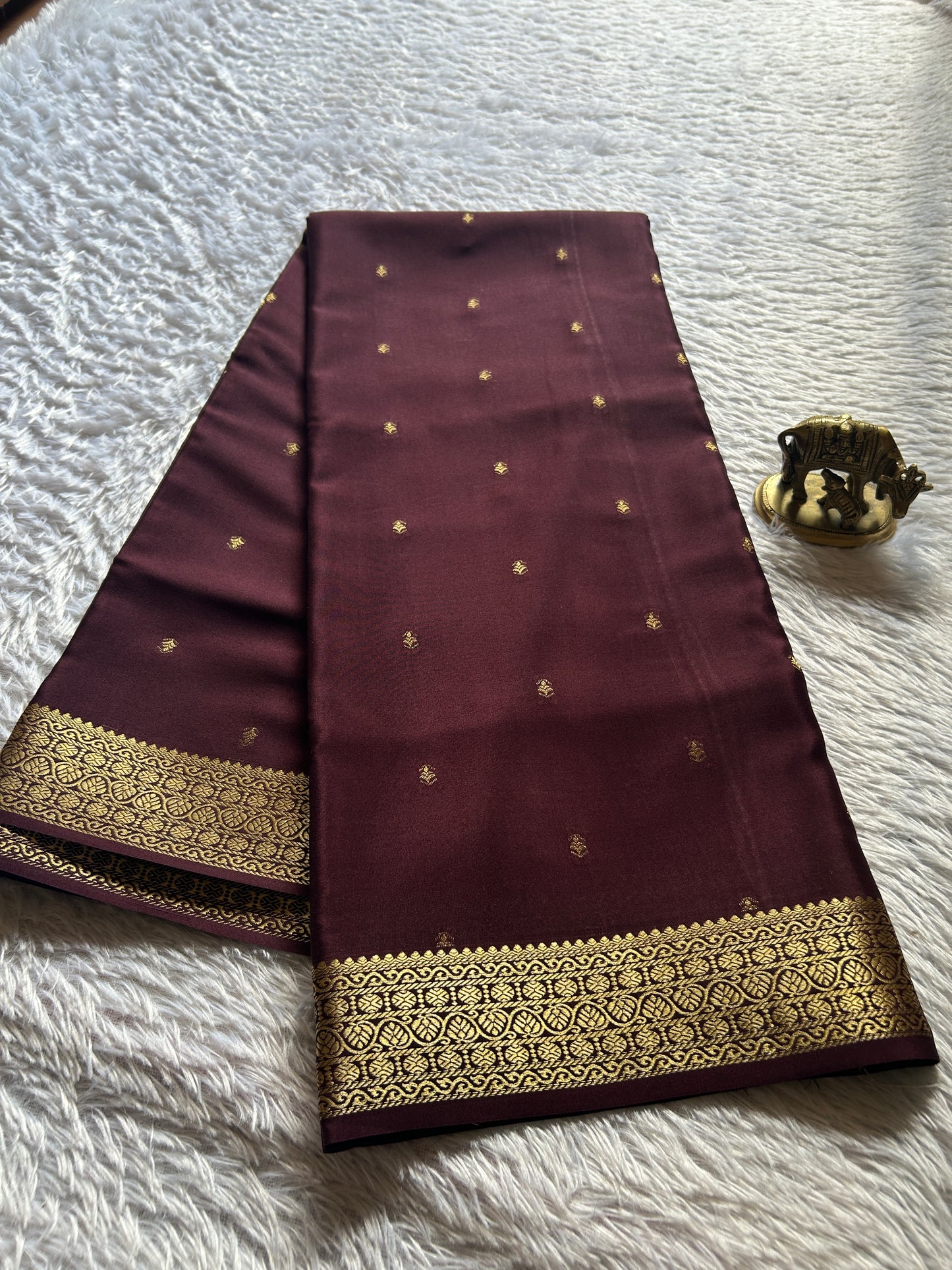 Roshini : Solid Chocolate brown