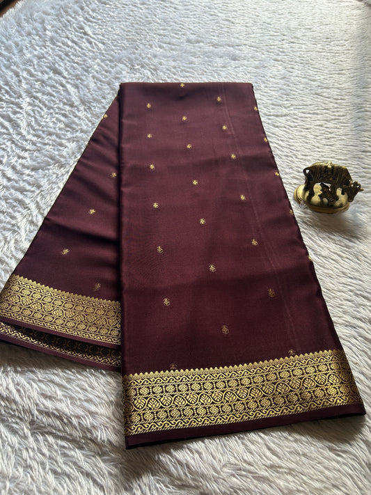 Roshini : Solid Chocolate brown