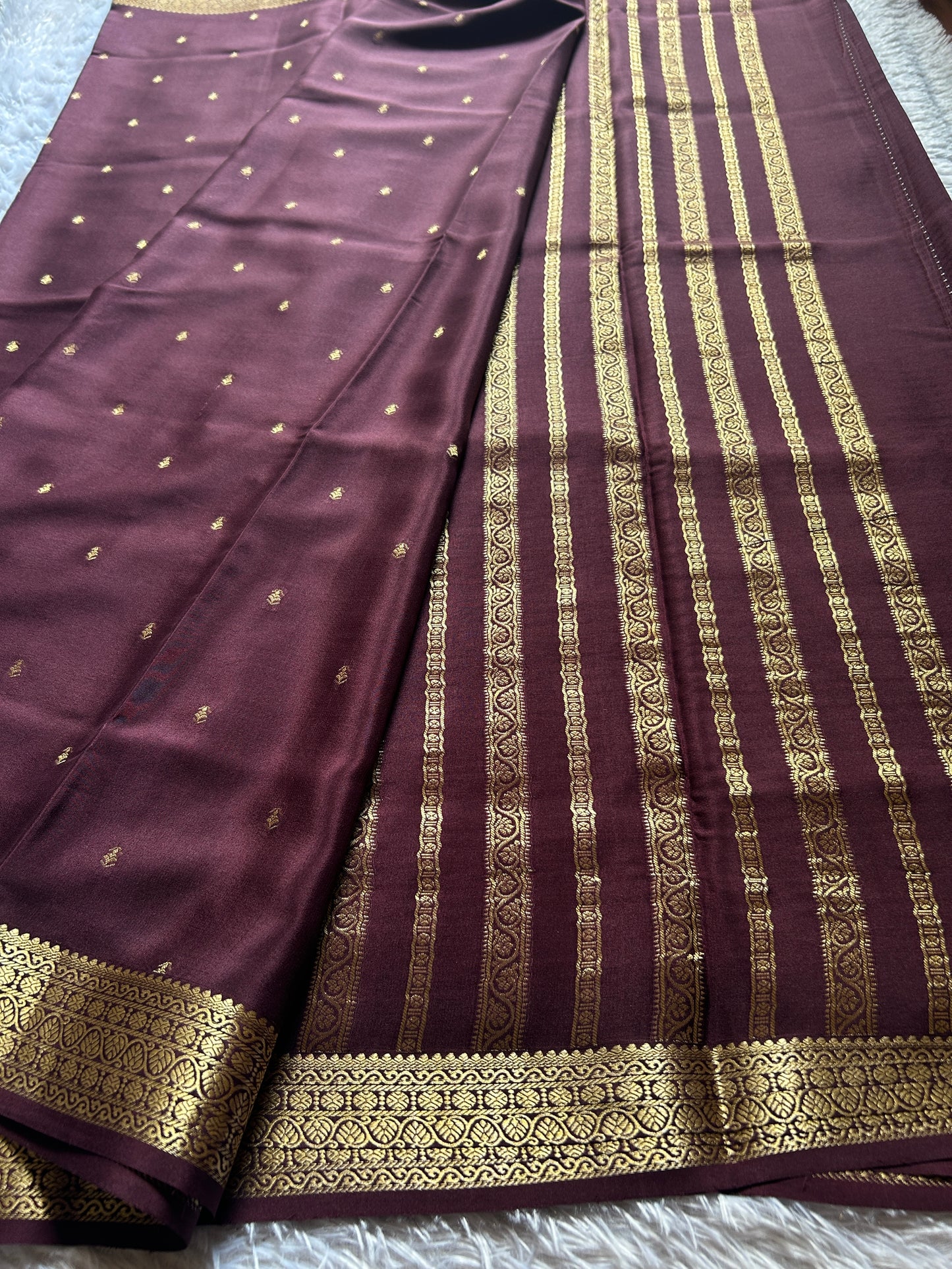 Roshini : Solid Chocolate brown