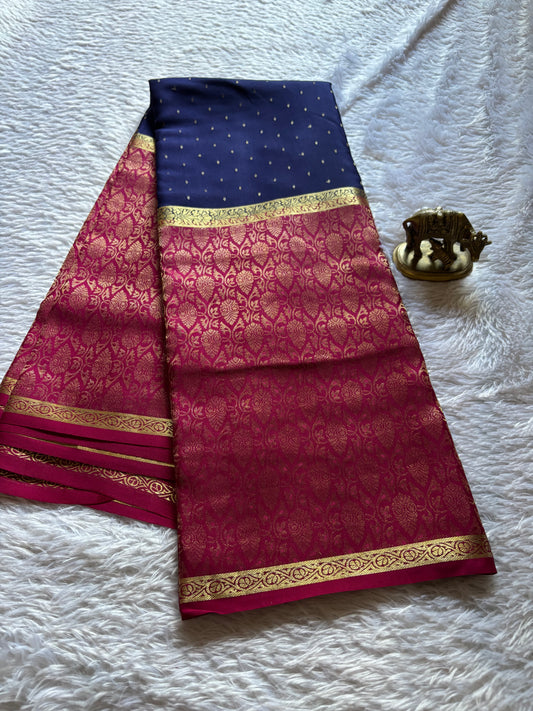 Asha (2D) : Navy blue-maroon