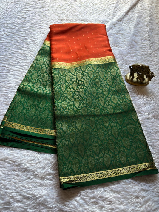 Asha (2D) : Orange-bottle green