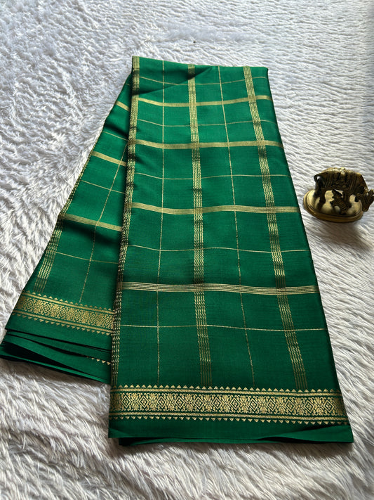 Savithri : Solid Bottle green