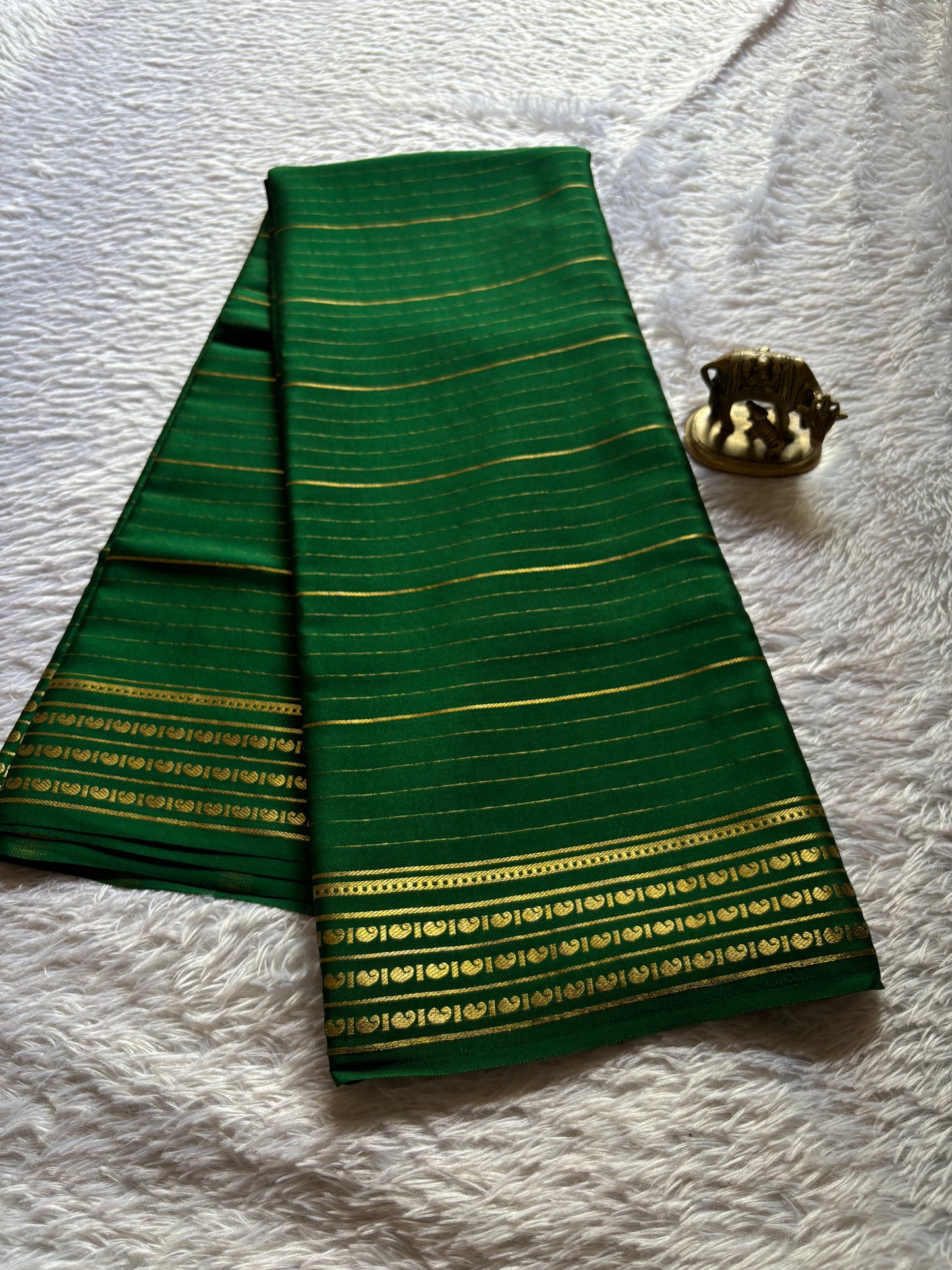 Meghana : Solid Bottle green