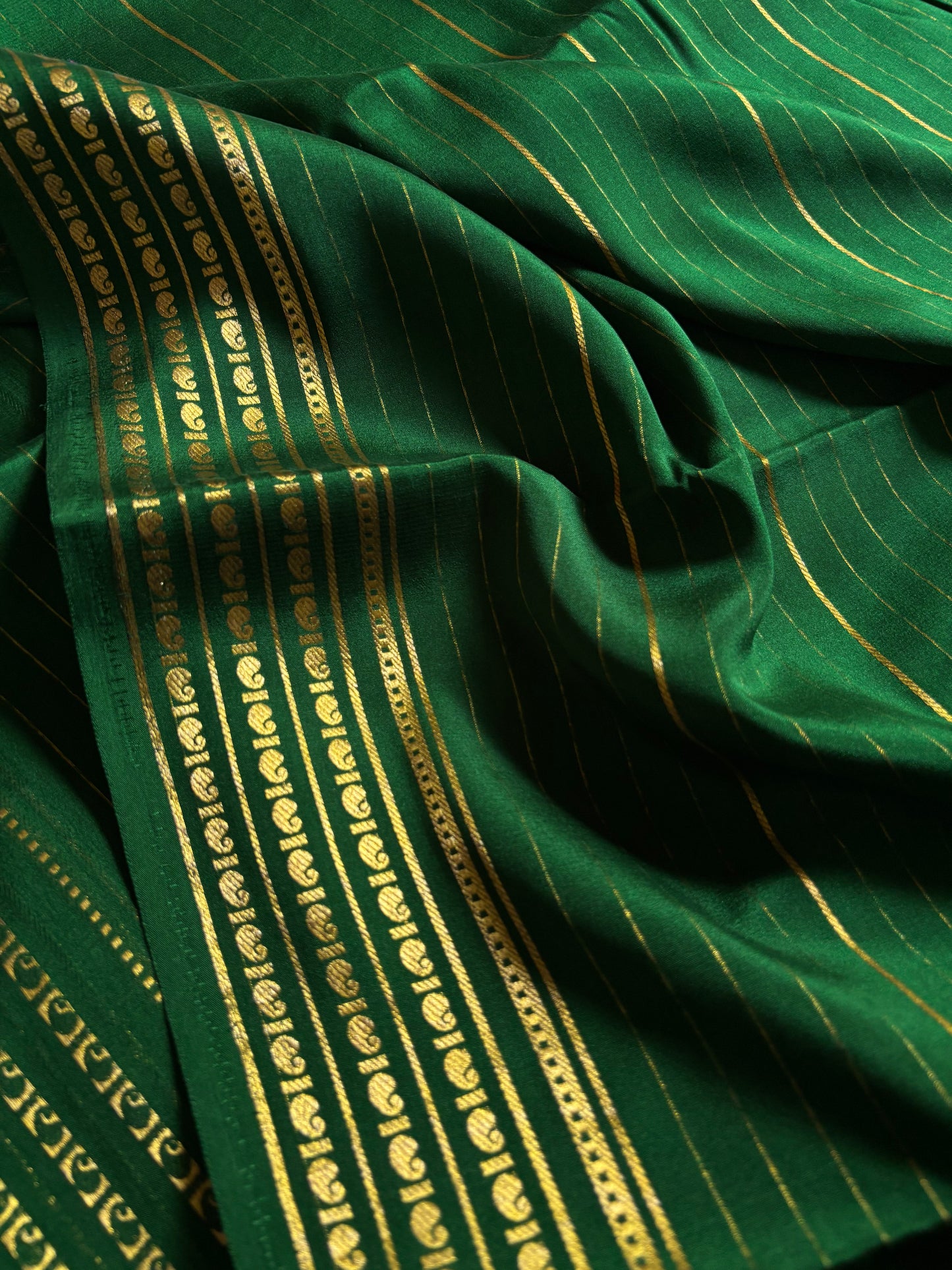 Meghana : Solid Bottle green