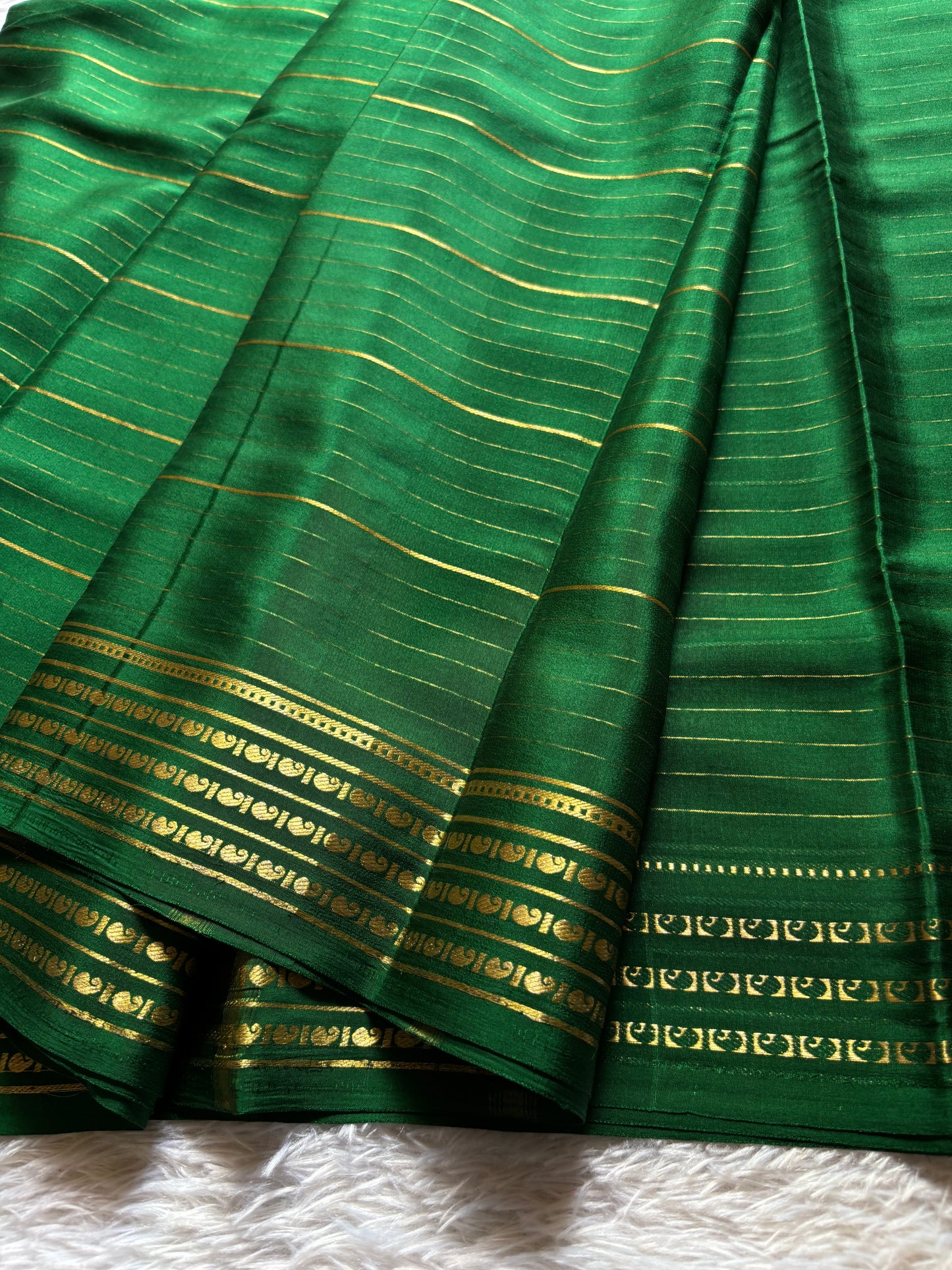 Meghana : Solid Bottle green