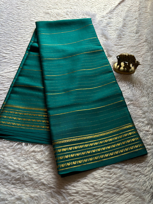 Meghana : Solid Peacock green