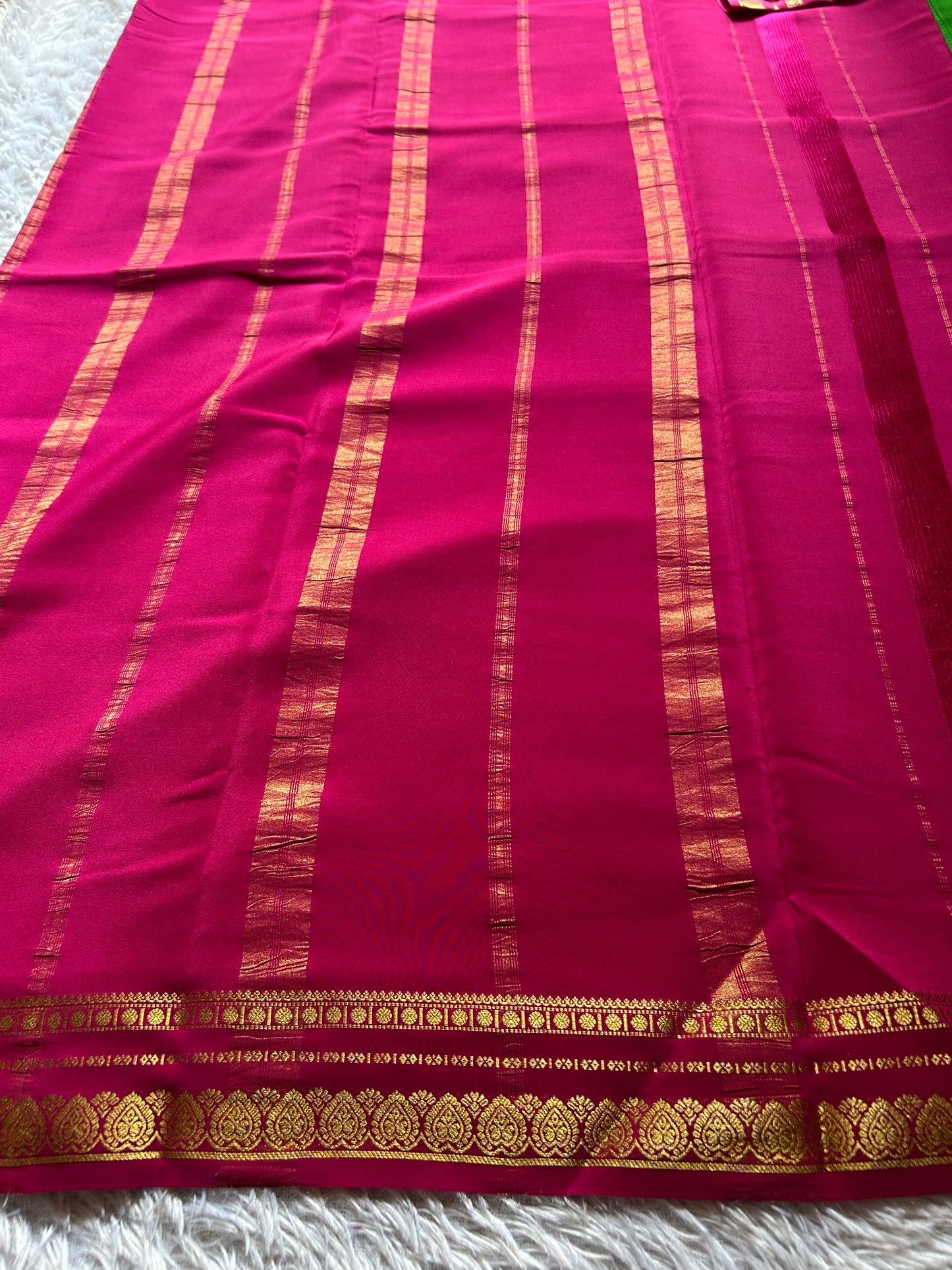 Rohini (2D) : Parrot green-rani pink