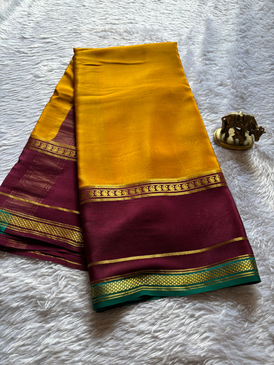 Triguna (3D) : Golden yellow-wine-rama green