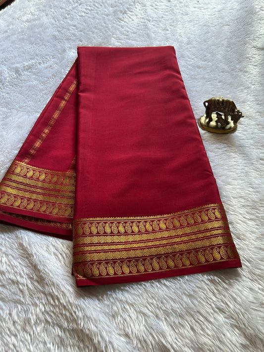 Maithili : Solid Dark red