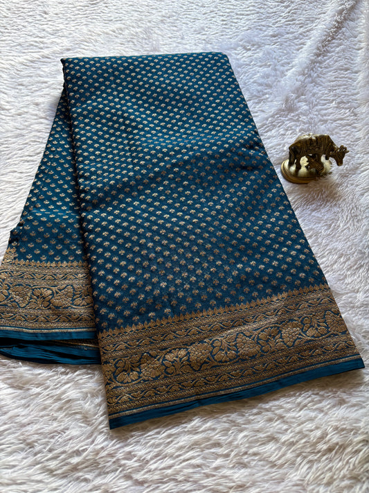 Mihira : Solid Peacock blue