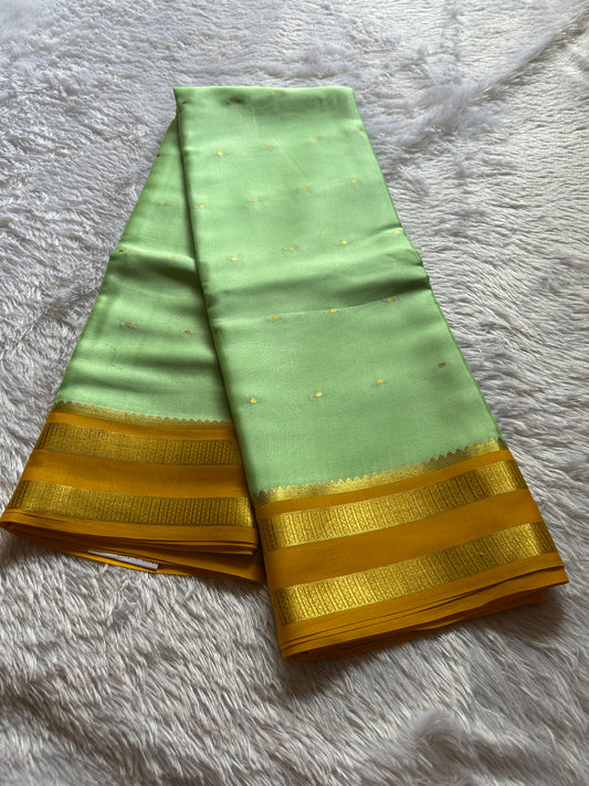 Roopini (2D) : Mint green-golden yellow