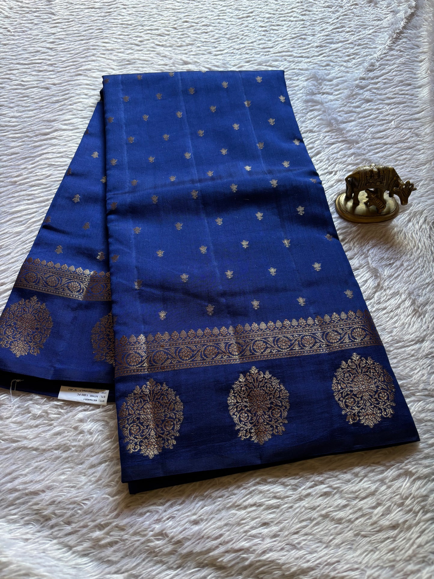 Banarasi Chiniya : Solid Dark blue