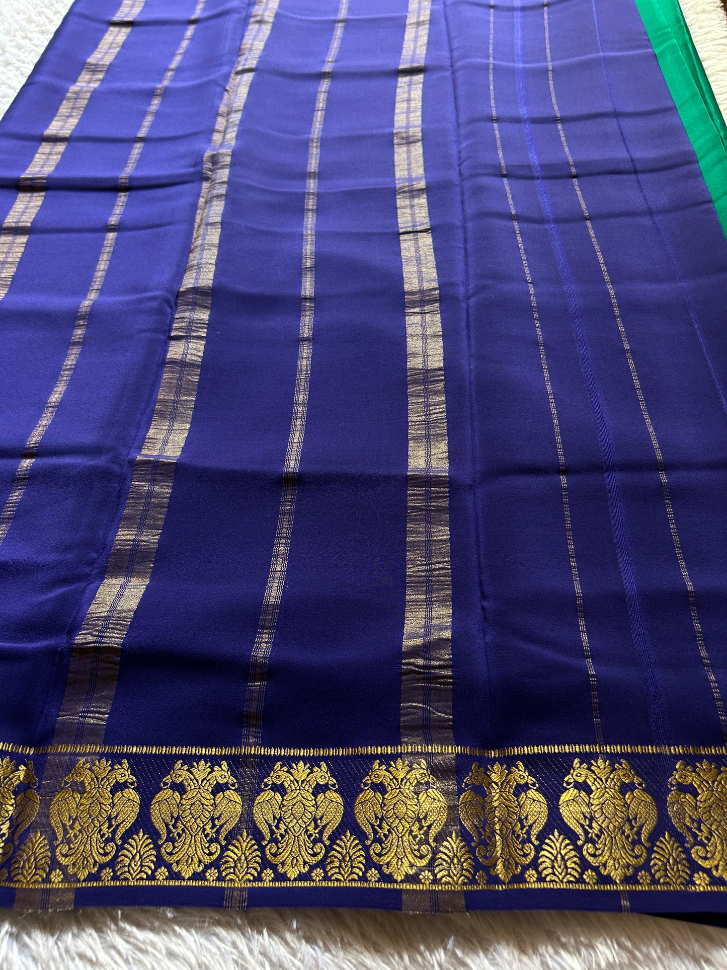 Veera (2D) : Leaf green-navy blue