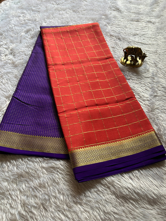 Prema (2D) : Coral peach-navy blue