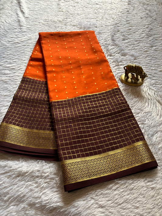 Kavya (2D) : Orange-chocolate brown