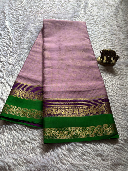 Gayatri (3D) : Baby pink-dark magenta-green