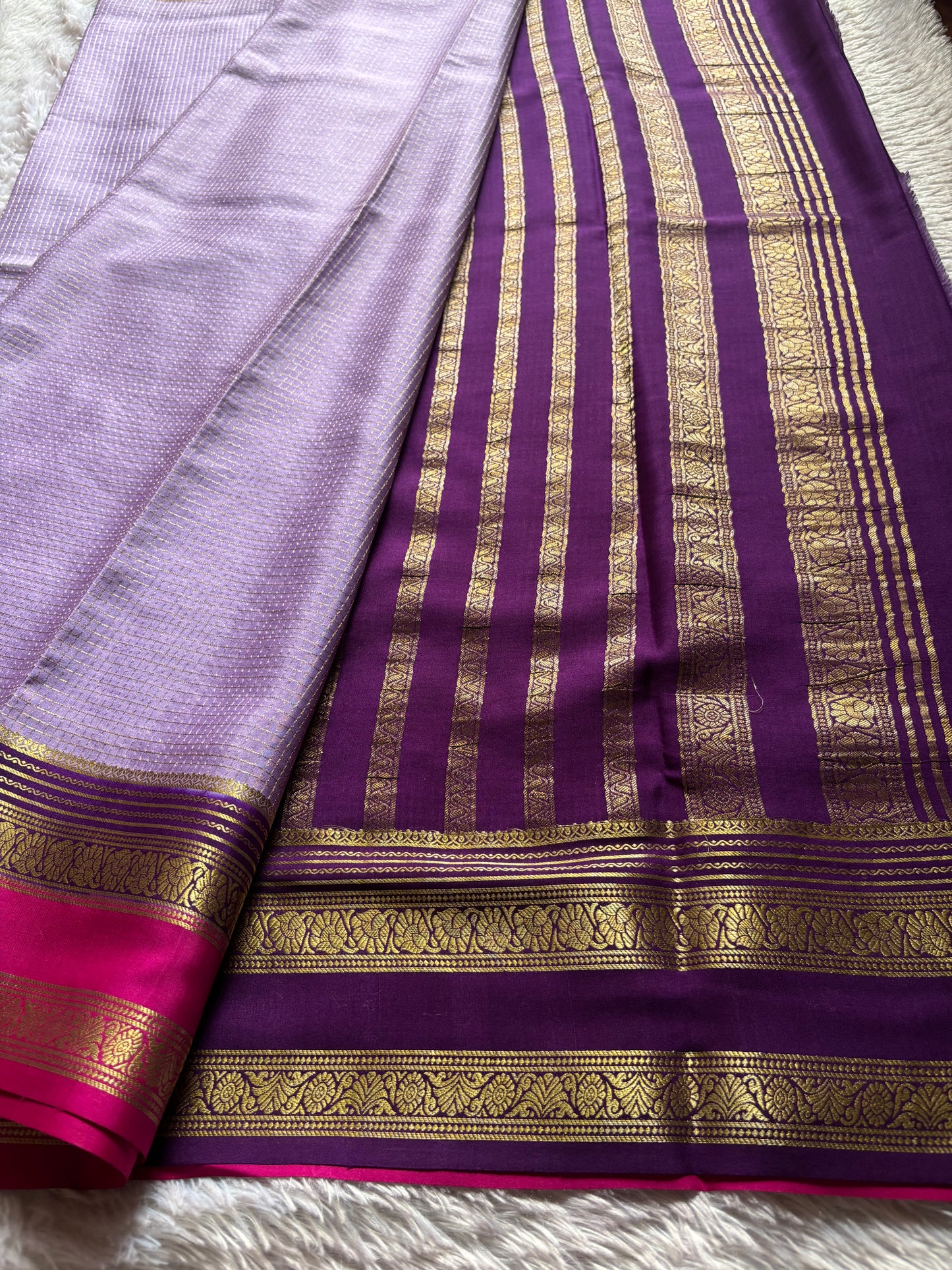 Gayatri (3D) : Lilac-purple-rani pink
