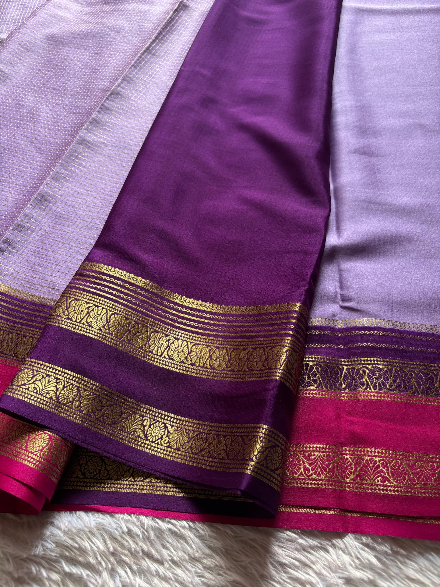 Gayatri (3D) : Lilac-purple-rani pink
